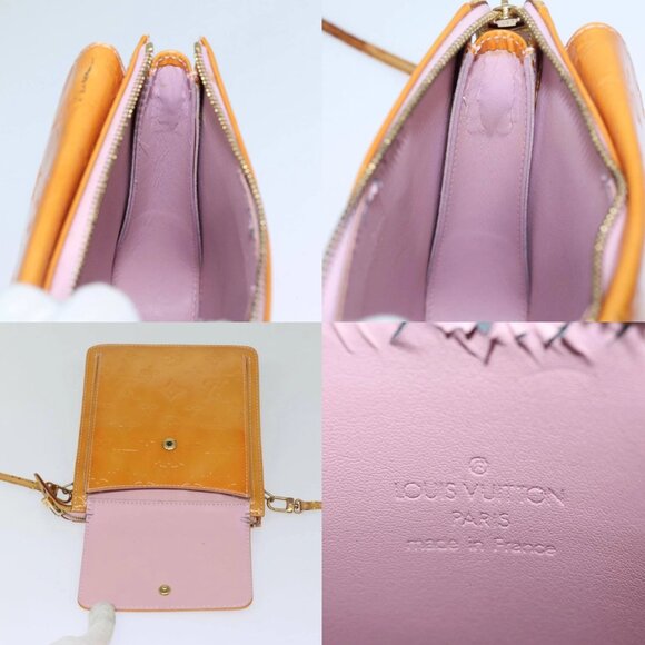 LOUIS VUITTON Monogram Vernis Motto Pouch Marshmallow Pink M91312 LV Auth 84288 - Picture 13 of 15